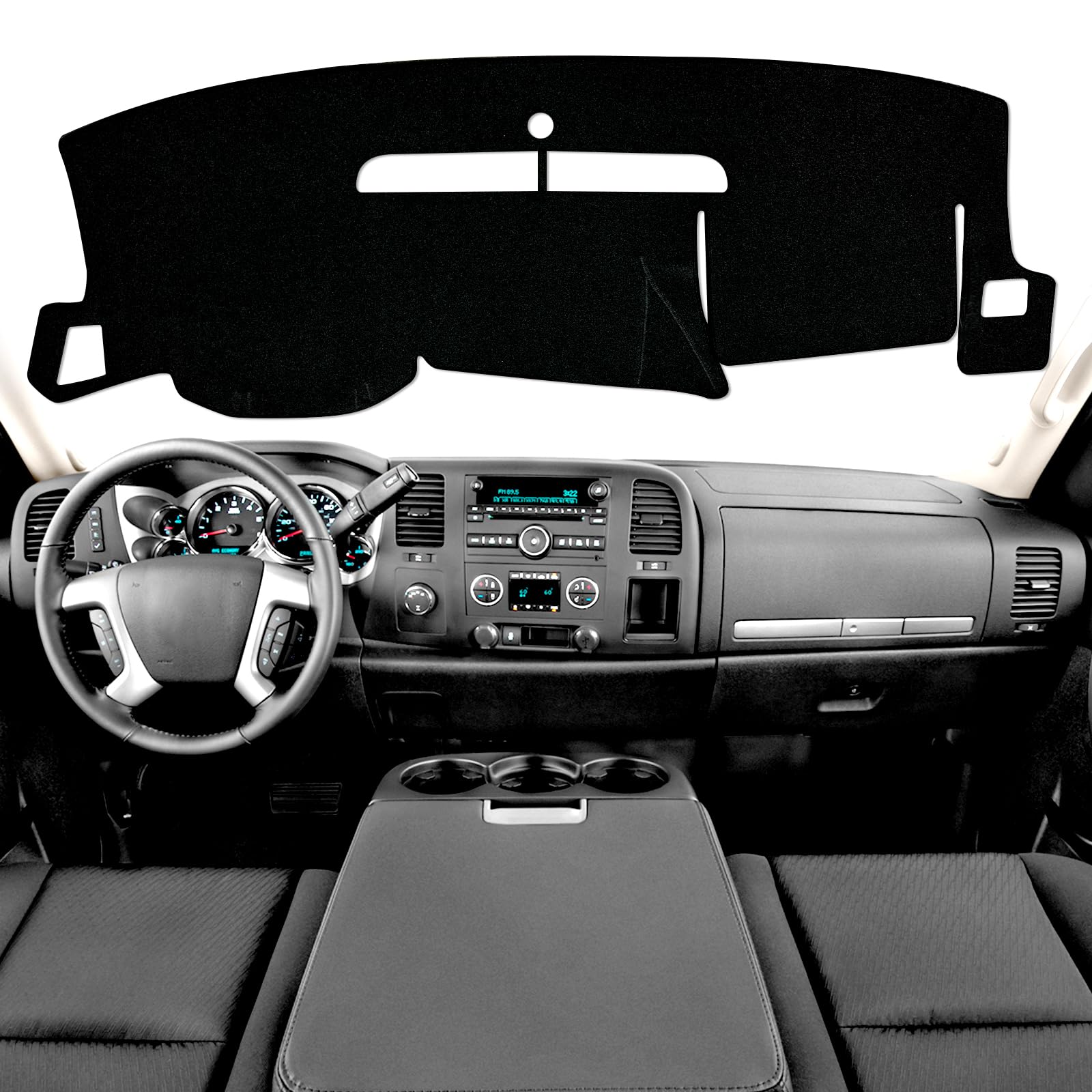 Photo 1 of Biifoxee Dash Cover Custom Fit for Chevy Chevrolet Silverado 1500 LT/WT 2007-2013 2500 HD / 3500 2007-2013, GMC Sierra Dashboard Cover Dashcover Dash Mat Protector Carpet Pad Accessories