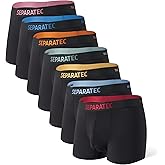 Separatec Dual Pouch Mens Underwear Breathable Cooling Rayon Made from Bamboo Underwear Men, Boxer Briefs and Trunks 7 Pack