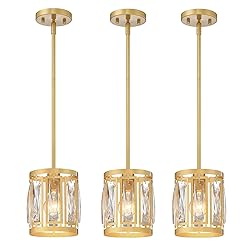 3 Pack Pendant Light Fixtures Modern Crystal Mini