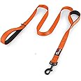 Primal Pet Gear Dog Leash 6ft Long,Traffic Padded Two Handle,Heavy Duty,Reflective Double Handles Lead for Control Safety Training,Leashes for Large Dogs or Medium Dogs,Dual Handles Leads(Orange)
