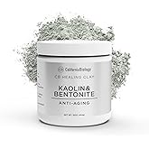California Biology Kaolin & Calcium Bentonite Clay | Indian Healing Clay for Face & Body | Deep Pore Cleansing Facial Mask & Clay Body Scrub | Natural Skin Care Mask | 16 oz