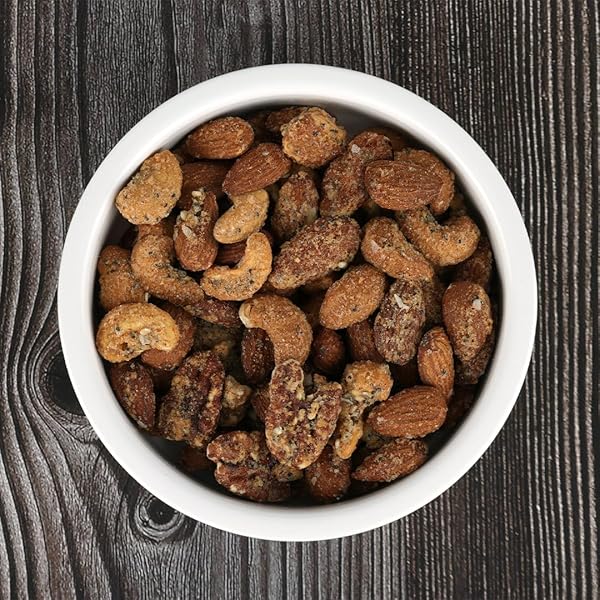 BOBBYSUE’S NUTS EVERYTHING GOES NUTS STYLE, ALL-NATURAL GOURMET SAVORY NUT MIX OF ALMONDS, CASHEWS, PECANS, 3.5 OUNCE