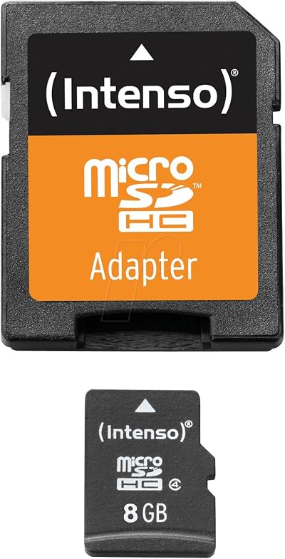 Intenso MicroSDHC Memory Card Class 4 8 GB Black