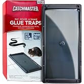 Catchmaster Rat &amp; Mouse Glue Traps 12 Pack, Large Heavy Duty Sticky Traps | Extra Large Glue Trays For Rats, Mice, Snakes &amp; Spiders, Ready To Use Indoor Pest Control For Home, Garage &amp; Basement