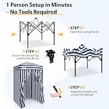 EAGLE PEAK 1.2m x 1.2m Pop-up Changing Room Canopy, Portable Cabana view 4