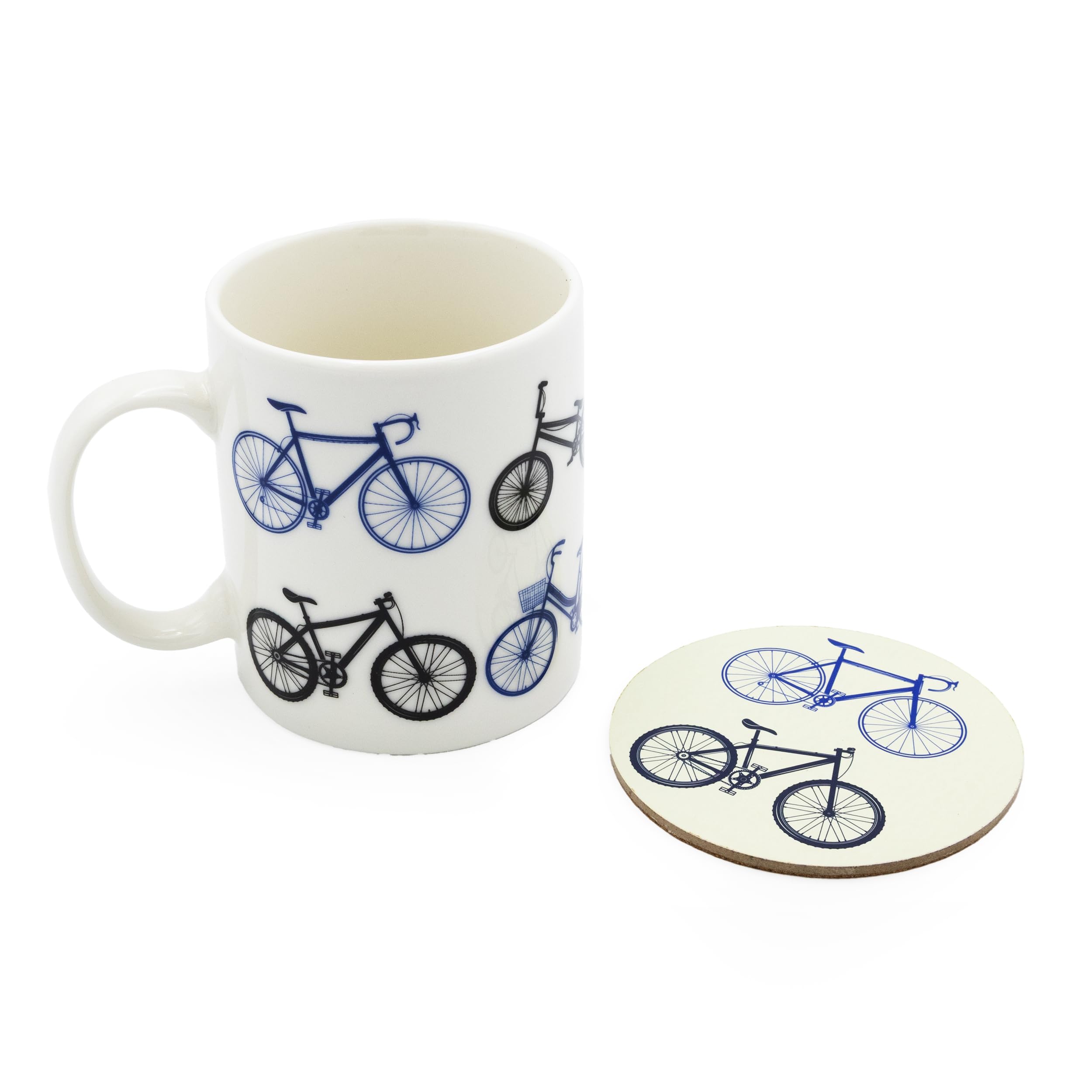 Robert Frederick Gentleman’s Emporium Bicycles Mug and Coaster Set Gift Set for Cycling Enthusiasts
