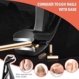 BEZOX Angled Head Nail Clippers for Seniors Thick Nails Black view 3