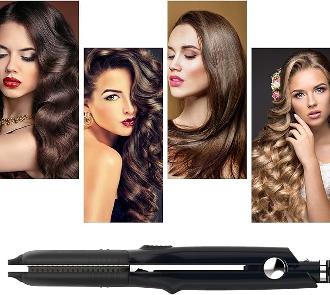 人気絶頂 Dshow ヘアアイロン ウエーブアイロン ストレート カール セラミック マイナスイオン ワッフルアイロン 5way 140 2 4段階温度 海外対応 プロ仕様 紫 お歳暮 Www Garspelle Com