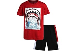 Pro Athlete Boys' Active Shorts Set - 2 Piece Perfomance T-Shirt and Gym Shorts - Activewear Clothing Set for Boys (8-16)