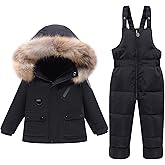 Hecxagd 2-Piece Toddler Snow Suit, Baby Snowsuit, Infant Snowsuit Toddler Girl Boy Snowsuit, Kids Winter Coat Snow Pant 2-8T