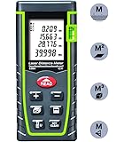 Laser Distance Measure, ieGeek 131ft Handheld Laser Distance Meter Laser Measuring Device,Pythagorean Mode,Area Volume Capacity Calculation Laser Tape Measure Rangefinder, LCD Display,Self-Calibration