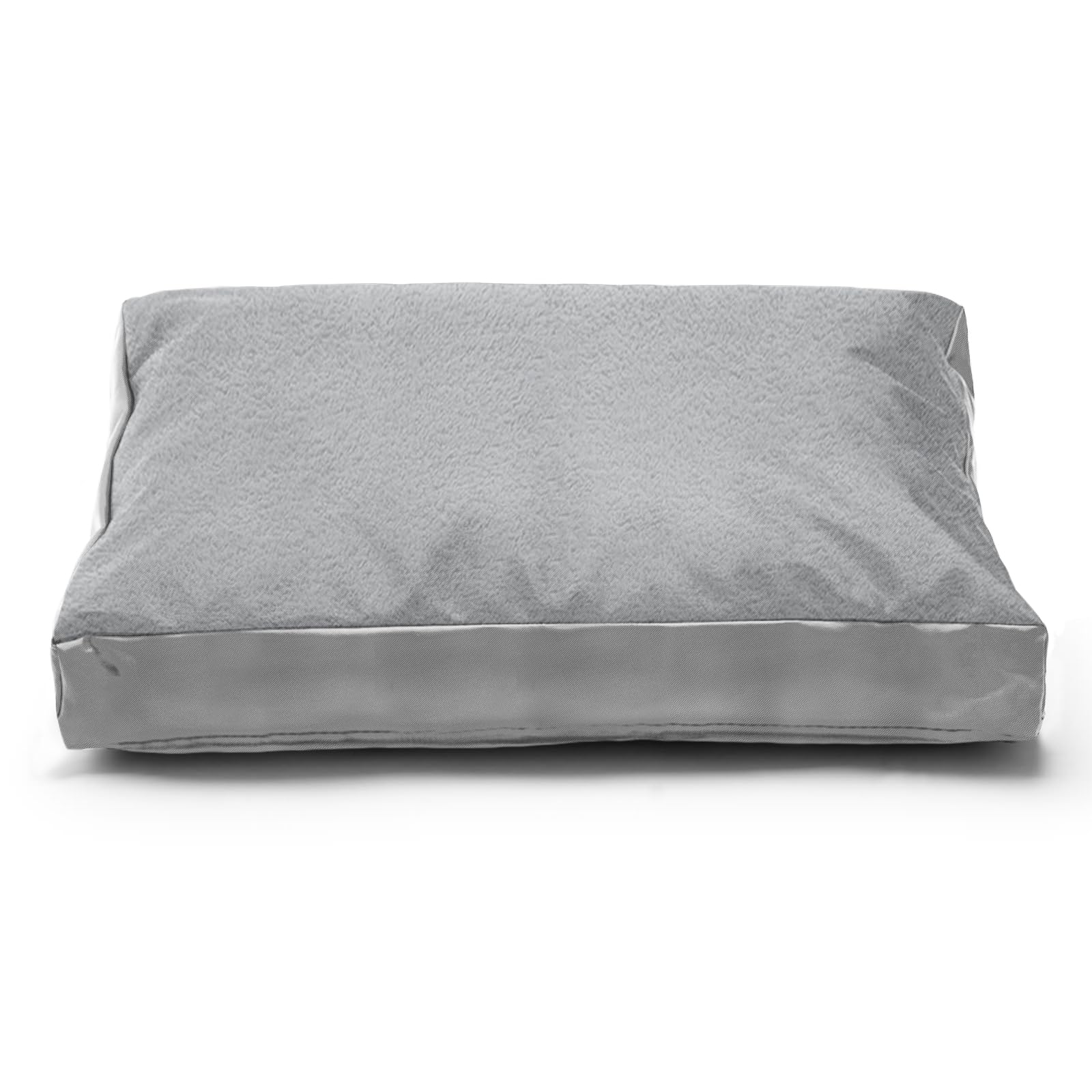 Photo 1 of Aacabo Dog Bed Cover,Heavy Duty Durable Waterproof Fluffy Soft Short Plush Replacement Dog Bed Covers,35" L x 22" W x 4" H Inch Washable Removable Pet Bed Mattress Cover with Zipper.Grey,Cover Only.