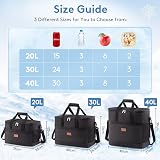 Lifewit Cooler Bag 60 Cans Insulated Large Foldable Soft Cooler Black view 2