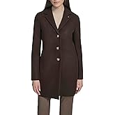 Calvin Klein Women's Classic Faux Wool Overcoat – Long Button Front Winter Jacket