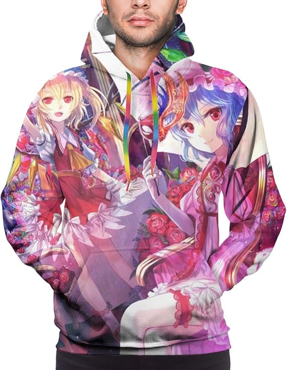 Amazon Co Jp メンズ ベーシックパーカー 東方project フランドール スカーレット 4 長袖 プルオーバー 秋服 綿 軽い フード付き シンプル スウェット カジュアル スポーツトップス 服 ファッション小物