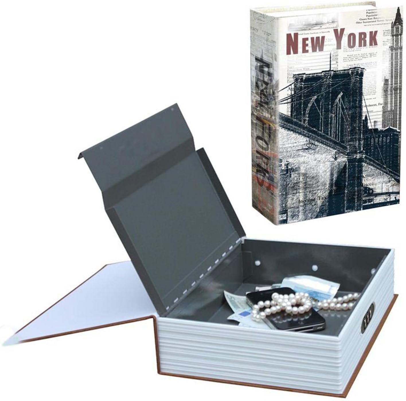 Libro Caja Fuerte Combinacion New York M: Amazon.es: Hogar