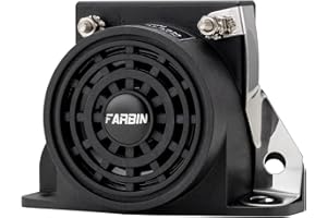 FARBIN Reversing Horn Car Backup Warning Alarm with Super Loud Beeper Tone 12-48V 105DB for Heavy-Duty Vehicle Truck Lorry (Square alarm reversing horn)