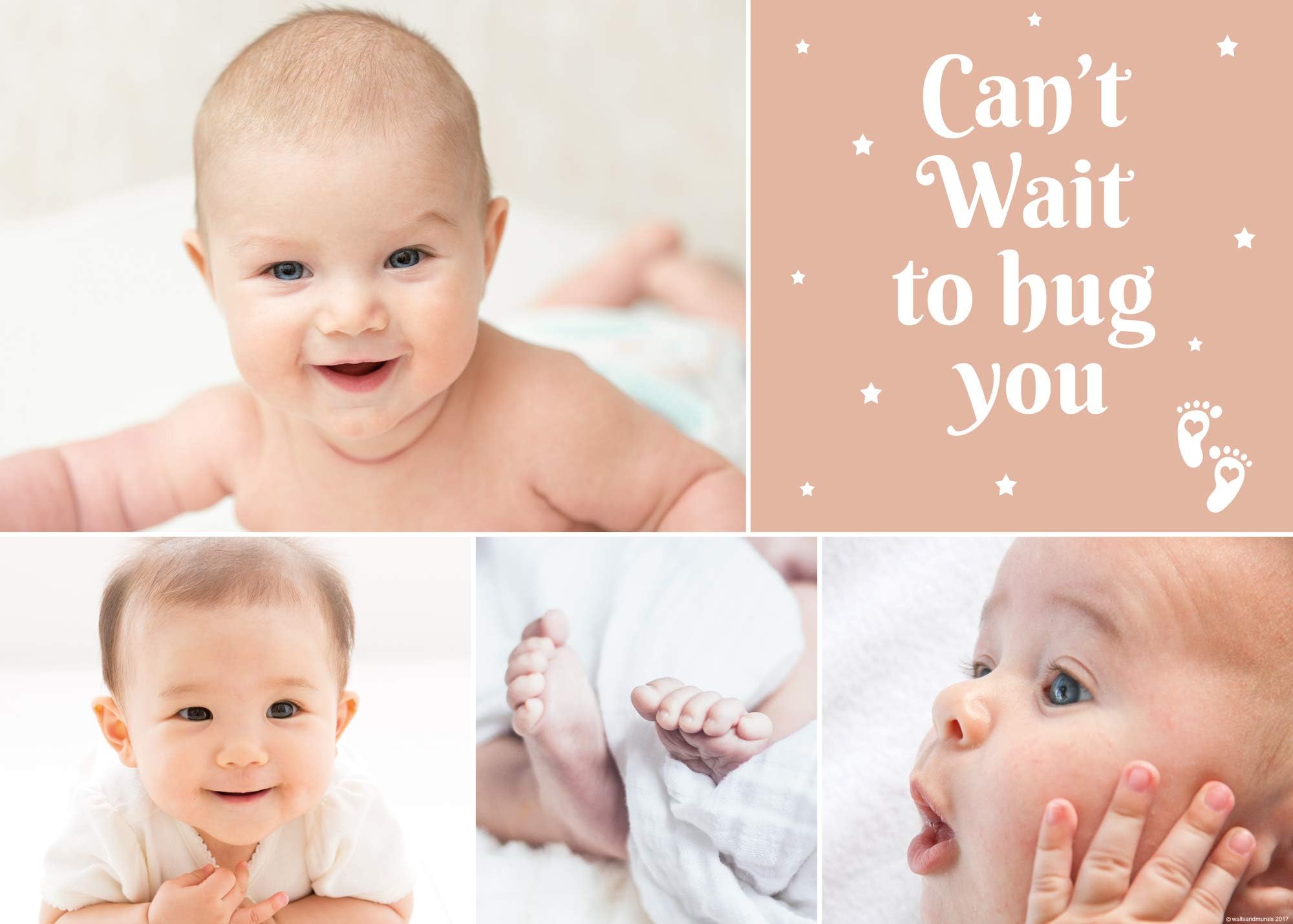 WallsandMurals Cute Baby Posters for Pregnant Women, Collage of Big Size Baby Poster for Room Wall Just Peel and Stick (50 x 75 CM)