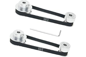 SHCEEC 2PCS Set 2GT Aluminum Timing Pulley 20&36 Teeth 5mm Bore Synchronous Wheel with 2PCS Length 200mm Width 6mm Belt (20-36T-5B-6)