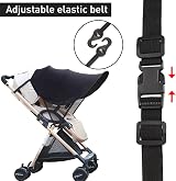 Esteopt Pram Sun Shade UPF50+ Universal Baby Stroller Canopy Black view 4