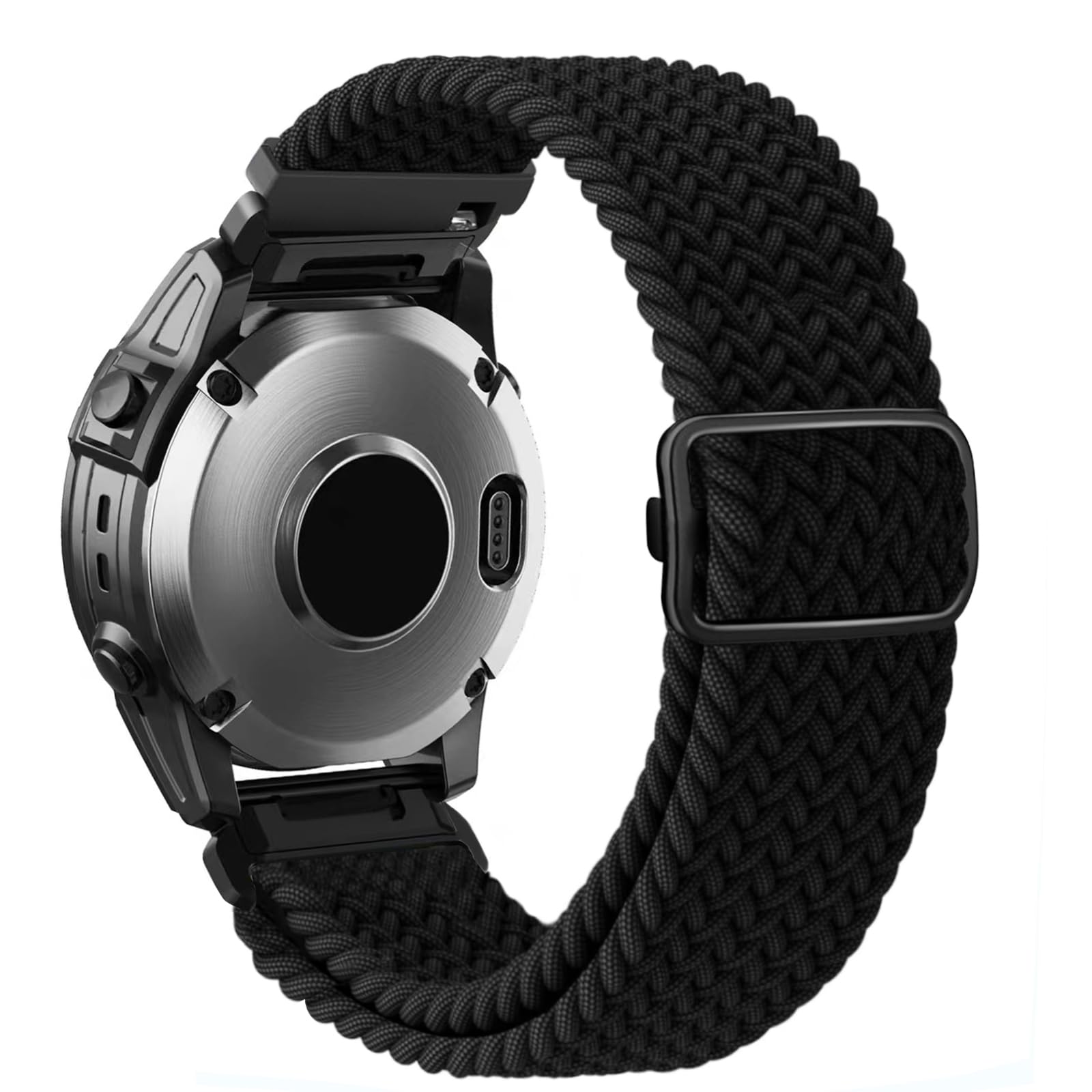 TUCOMO Nylon Braided Bracelet Compatible with Garmin Fenix 7S / Fenix 6S / Descent Mk2S, Quick Fit 20 mm Loop Stretchy Elastic Watch Strap for Garmin Epix Pro 42 mm Men Women