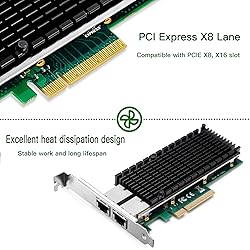 XZSNET 10G Network Card with Intel X540 Chip, 10GB