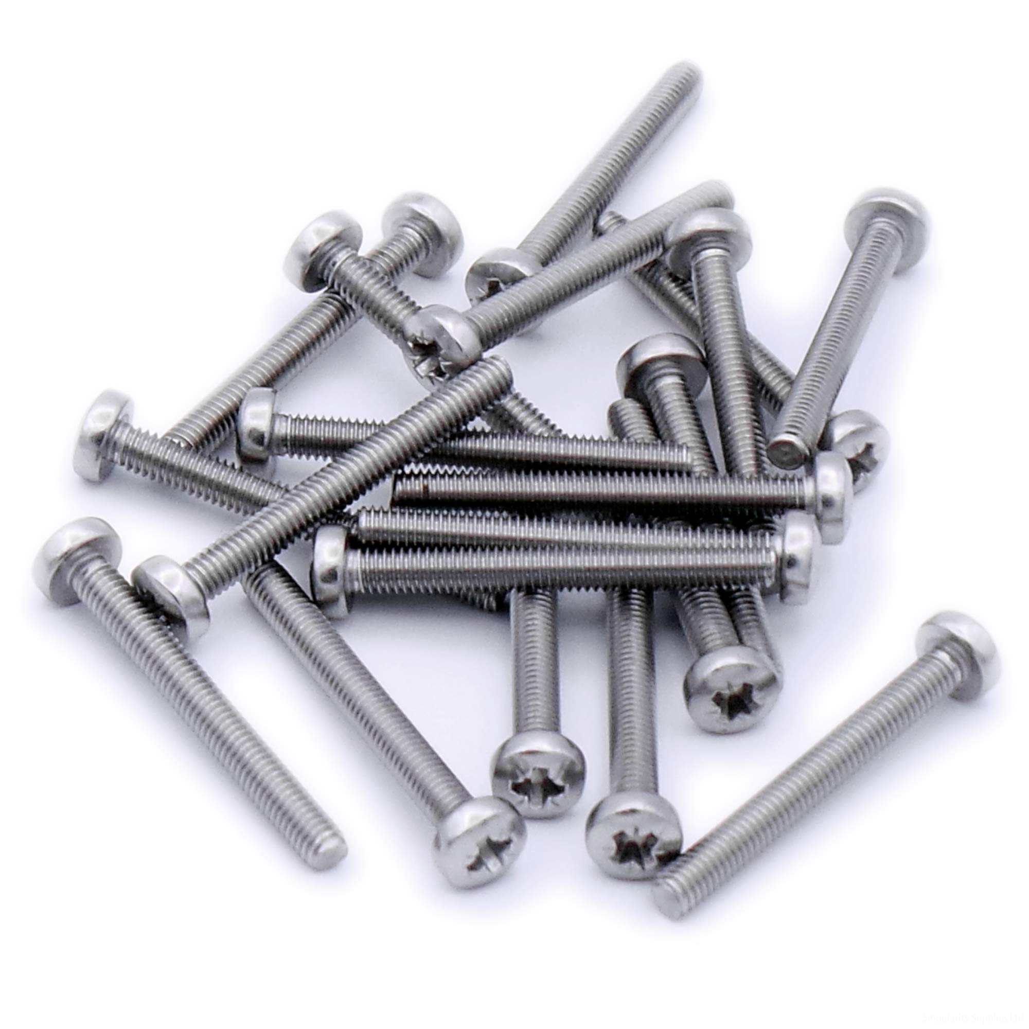 M6 (6mm x 20mm) Pozi Pan Machine Screw (Bolt) - Stainless Steel (A2) (Pack of 20)