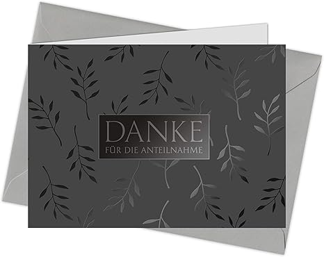 Biglietti Buste Ringraziamento Biglietti Pieghevoli Din A6 Nel Set Ringraziamento Dopo Lutto Deplorazione Morte Amazon It Cancelleria E Prodotti Per Ufficio