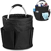 Cleaning Caddy Organizer with Handle Foldable Cleaning Bucket Organizer Caddy Bag Multi-pocket Tool Bag for Cleaners & Housek