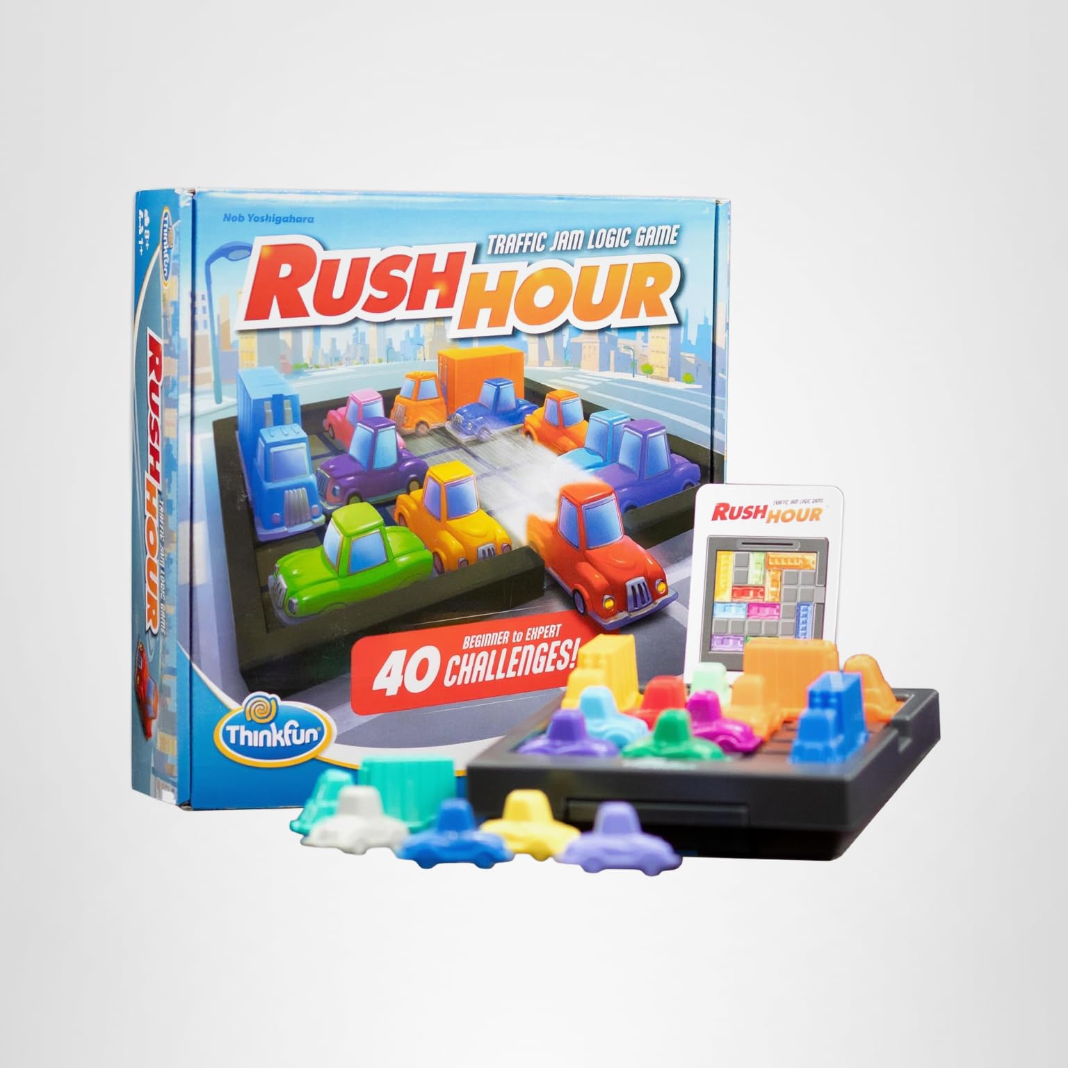 ThinkFun Rush Hour Traffic Jam Logic Game - Engaging STEM Toy for Kids Age 8 and Up - Enhances Reasoning & Planning Skills - MESH Accredited - 20+ Awards - Trusted Worldwide Seller for Over 20 Years