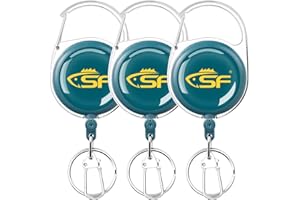 SF Fly Fishing Zinger Retractor with Retractable Measuring Tape Aluminum Alloy Hook Style for Anglers Tools and Gears Holder 
