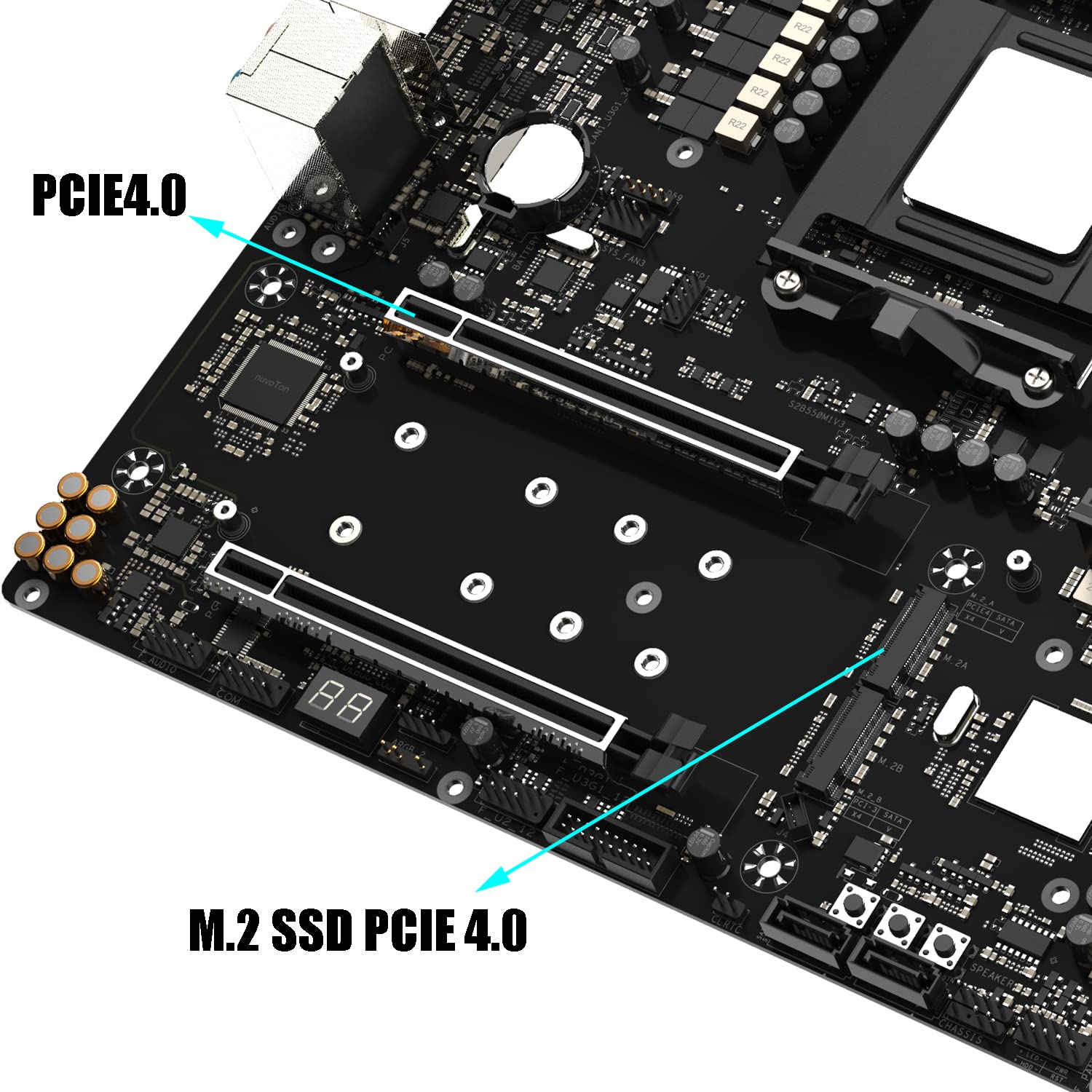 MAXSUN iCraft B550 Gaming M-ATX Motherboard, 14+2 Power Stages AMD AM4 Zen 3, DDR4, PCIe 4.0, SATA 6Gb/s, Dual M.2, USB 3.2 HDMI/DP, 2.5G LAN Micro ATX AMD Ryzen 5000 Series Processors CPU