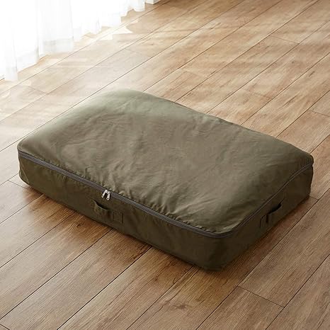 Amazon ベルメゾン 布団収納袋 綿帆布 ふとん収納袋 カーキ 掛け敷き兼用 ふとん収納袋 オンライン通販