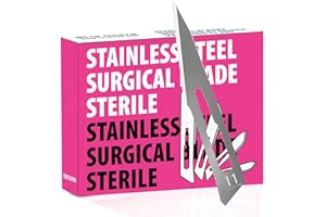 LA MIERE 100P, Surgical Blades #11, Scalpel Blades, Stainless Steel Sterile Surgical Blades, Individually Wrapped, Size #11