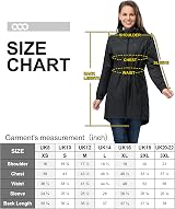 33,000ft Waterproof Womens Rain Jacket Lightweight Hooded Packable Black M view 6