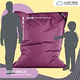 LAZY BAG XL 250L Beanbag Cushion Armchair for Kids & Adults - Violet view 2