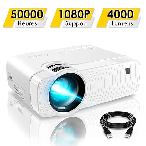 Elephas - Mini proyector portátil de 3500 lúmenes, soporta 1080P ...