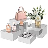 koretech 4Pcs Acrylic Risers Display Stands, Food