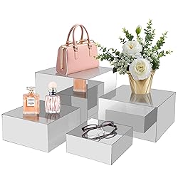 koretech 4Pcs Acrylic Risers Display Stands, Food