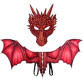 Alodidae Dragon Wings Mask Costume Devil Wing Adult Bat Wings for Halloween Party Cosplay