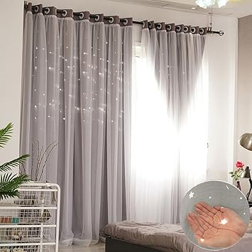 Amazon Com Abreeze Magic Stars Curtain Functional Room Darkening
