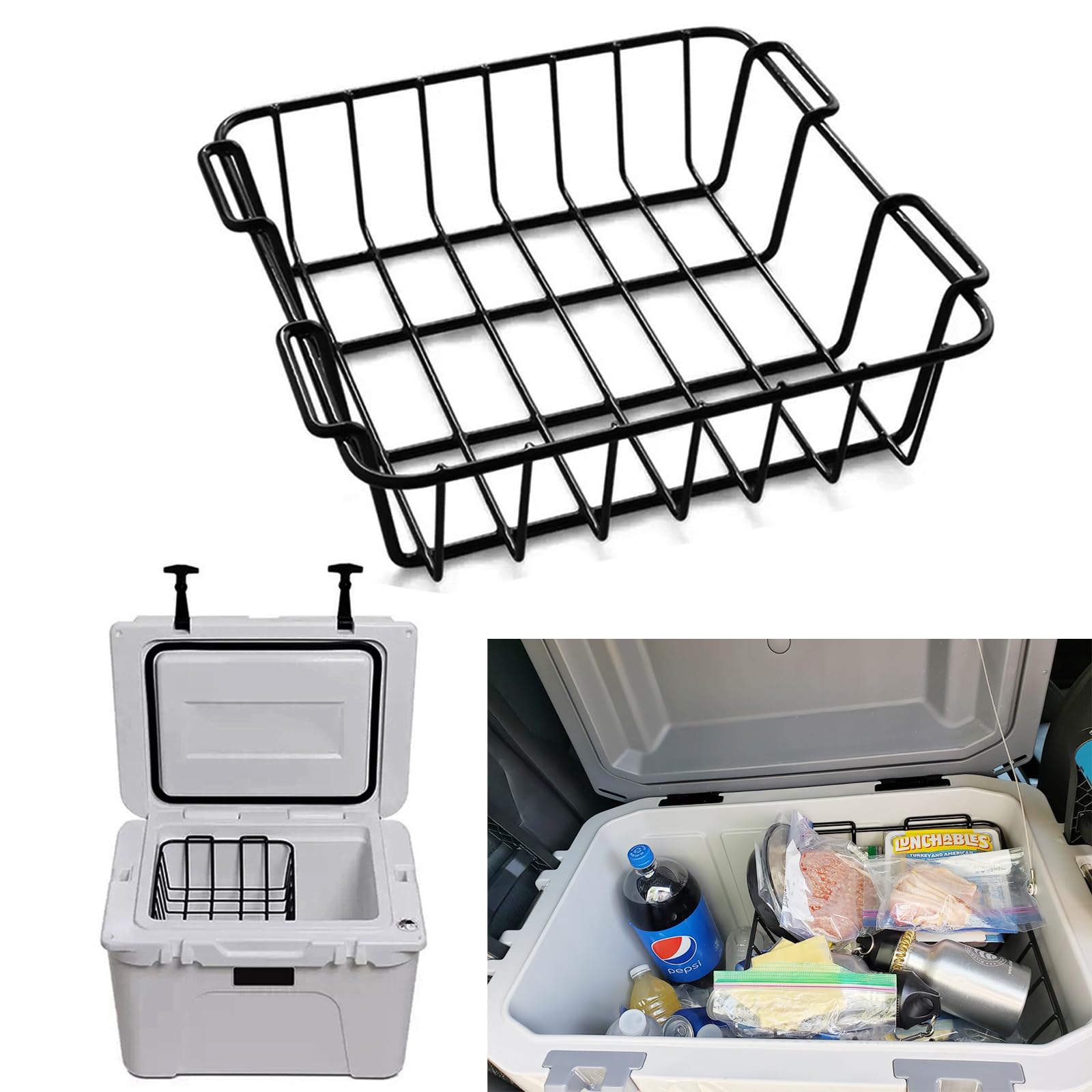 Photo 1 of 12.5" long Cooler Basket for Yeti Tundra 50&65, lgloo 52QT, Ozark Trail 52QT, Pelican Elite (45 & 70)etc,Stainless Steel Storage Dry-Goods Basket Suitable for coolers with all internal diameters 12.5"