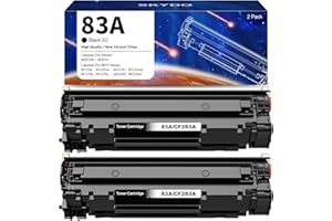 2-Pack 83A Toner Cartridge, M127 Toner, High Yield Replacement for HP 83A CF283A Work with HP Laserjet Pro MFP M125nw M127fw 