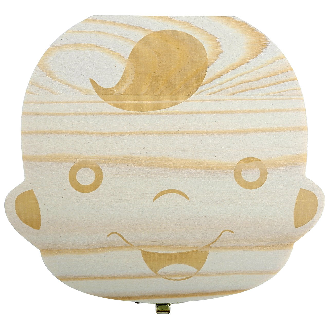 Baby Teeth Box, Yoption Child Milk Teeth Save Wooden Keepsake Souvenir Box, Customize Personalized Baby Tooth Box for Kids Boy&Girl (English, Boy)