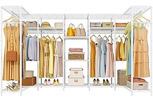 VIPEK U70 Extra Large Garment Rack Heavy Duty Clothes Rack Freestanding Portable Closet for Bedroom Clothes Storage Wardrobe Closet Organizer Wire Clothing Rack for Hanging Clothes Load 1600lbs, White