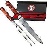 Grille Perfect SELPONT Knife Set with Fork - Meat Carving Knife - Knife Carving for Meat - Carving Fork Set - Turkey Carving 