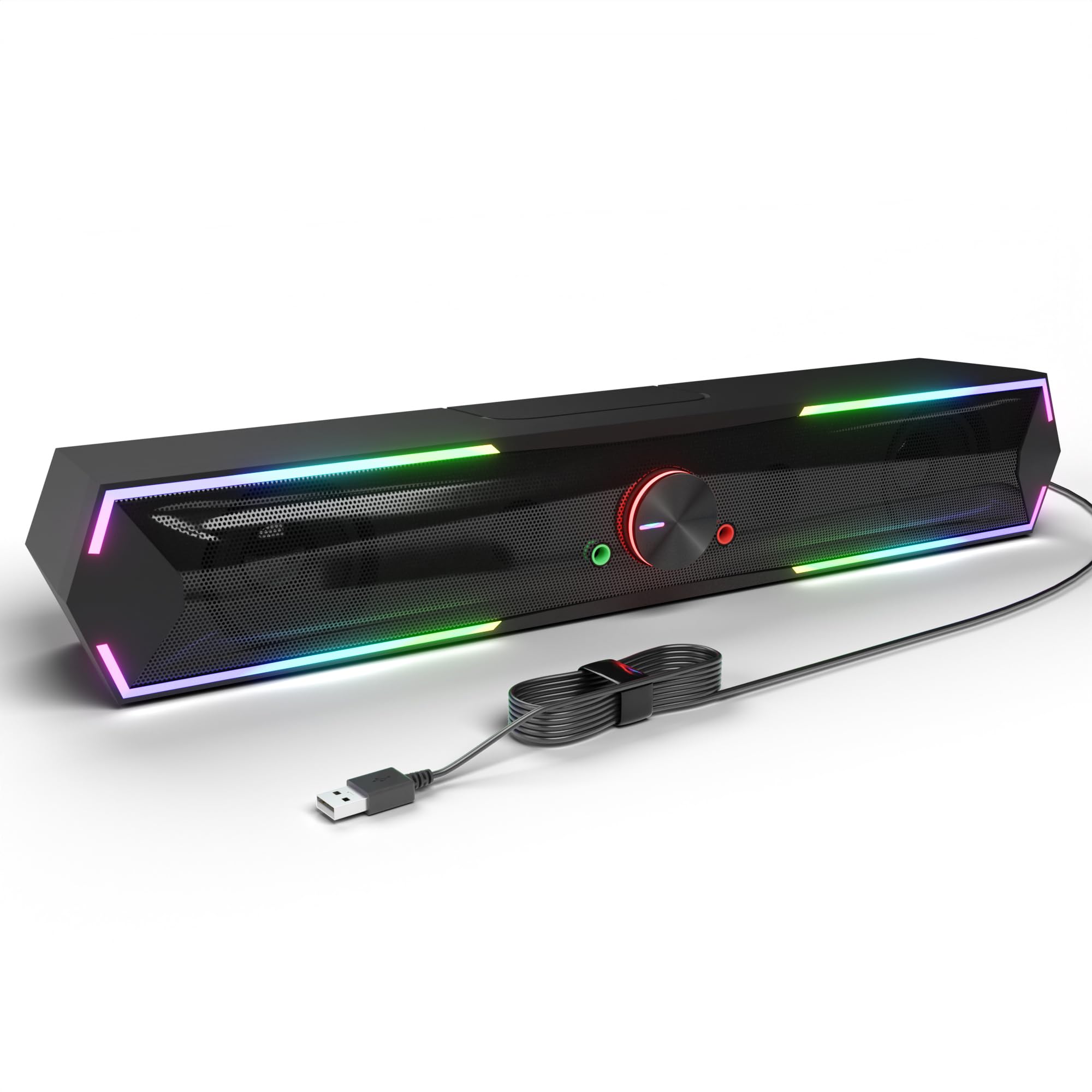 ROSON Bluetooth Computer Speakers, Adjustable RGB PC Gaming Speakers ...