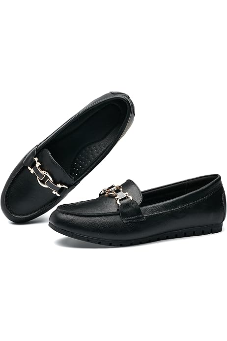 Black Loafers ABEJOJO Women's Loafer Shoes, Comfortable Slip Ghana