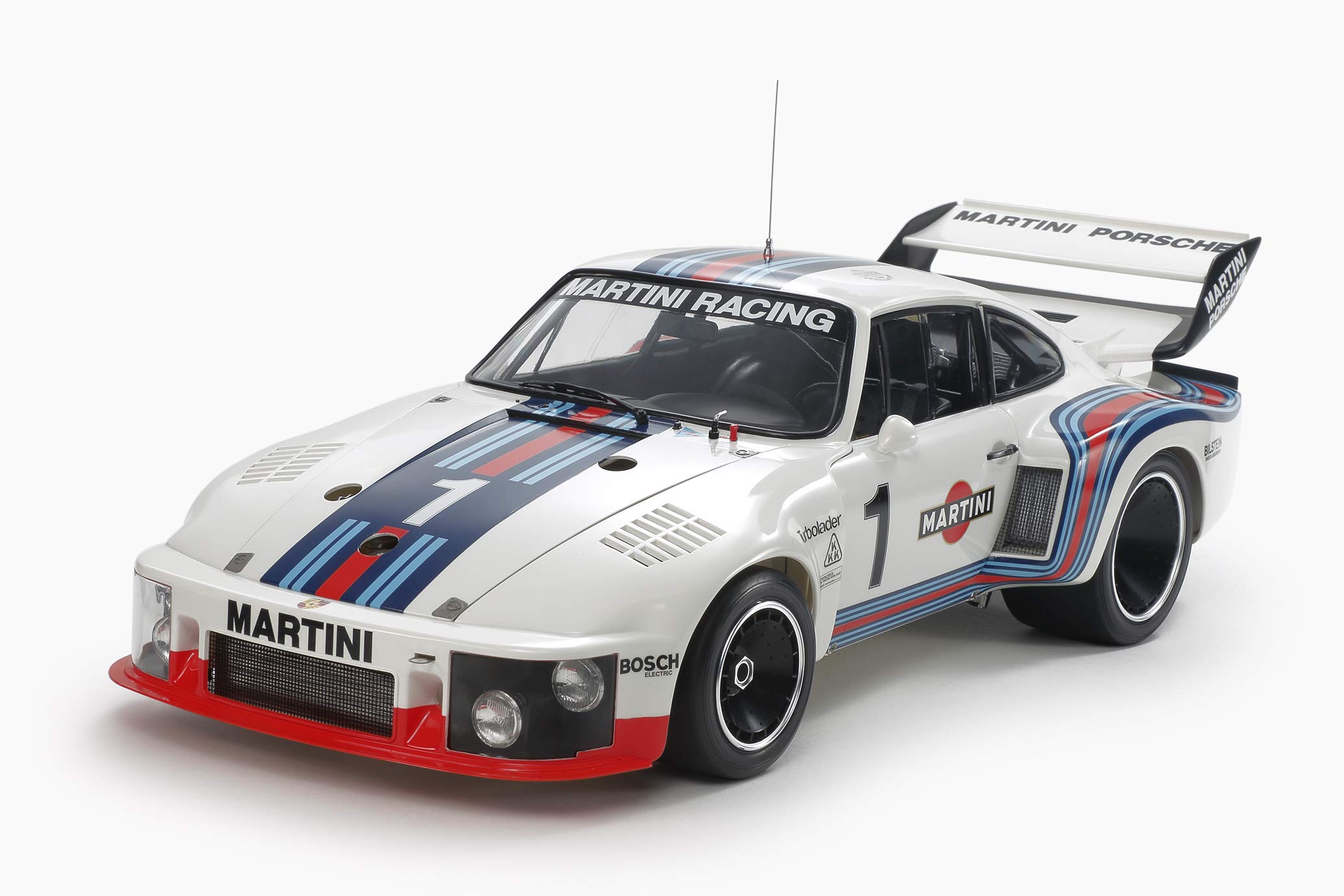 TAMIYA 12057-000 300012057 Porsche 1:12 935 Martini with PE, Model Kit, Plastic Kit, Assembly Kit, Detailed Replica, Unpainted, Multi-Coloured