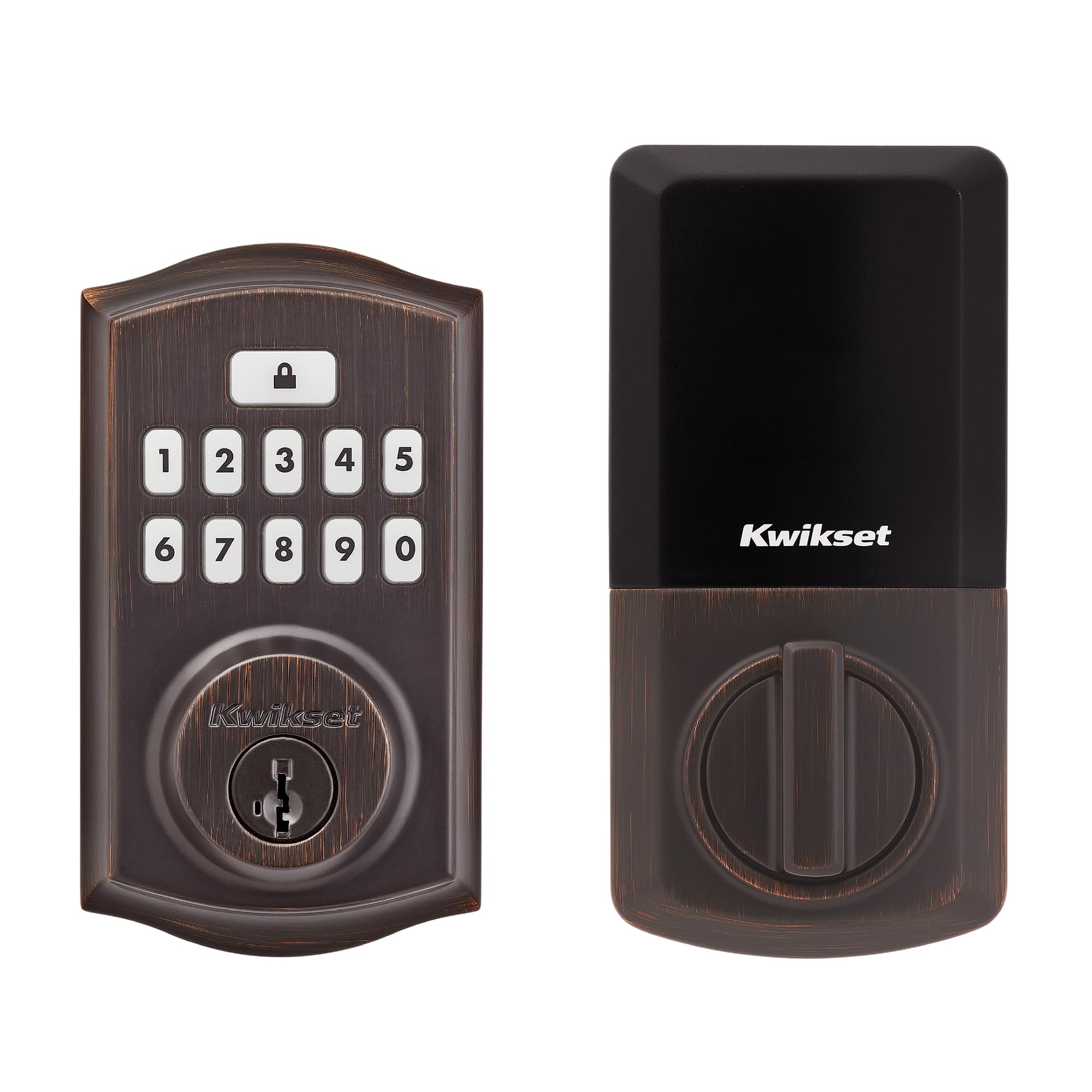 Photo 1 of Kwikset SmartCode 260 Keyless Entry Electronic Keypad Deadbolt Door Lock with Auto-Lock, Custom User Codes, Advanced Security in Venetian Bronze Traditional
